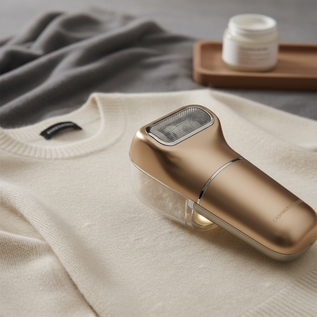 Verschiedene Wollstoffe wie Kaschmir, Merino, Alpaka liegen auf einer Oberfläche